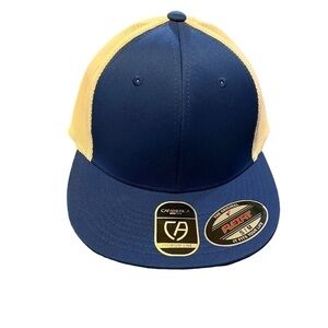 Cap America Flexfit® Performance Trucker Mesh Back Cap Royal Blue/White Size S/M